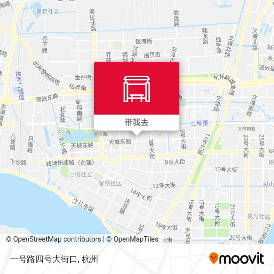 一号路四号大街口地图