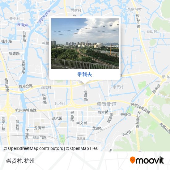 崇贤村地图