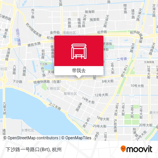 下沙路一号路口(Brt)地图