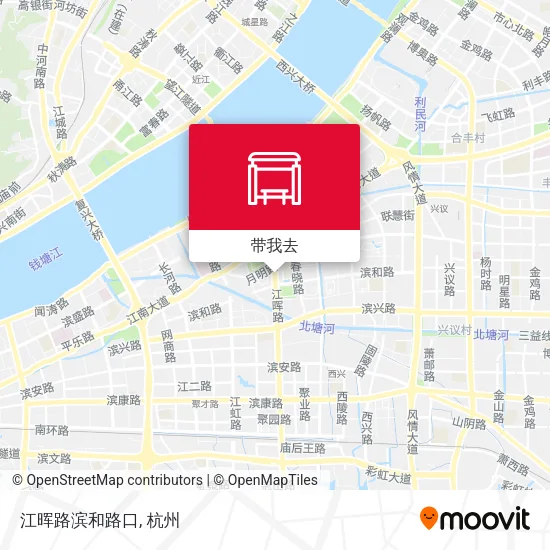 江晖路滨和路口地图