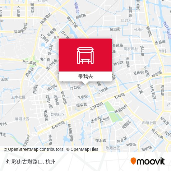 灯彩街古墩路口地图