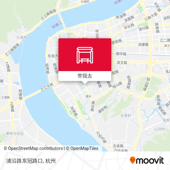 浦沿路东冠路口地图