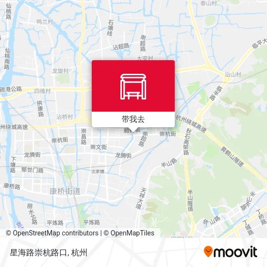 星海路崇杭路口地图