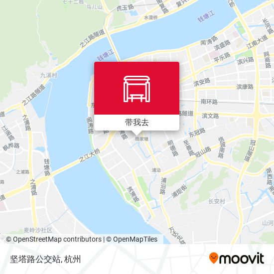 坚塔路公交站地图