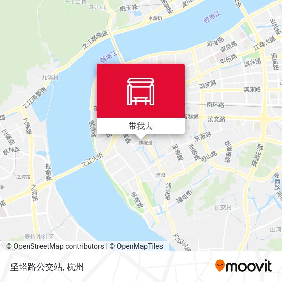 坚塔路公交站地图