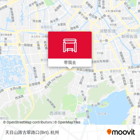 天目山路古翠路口(Brt)地图