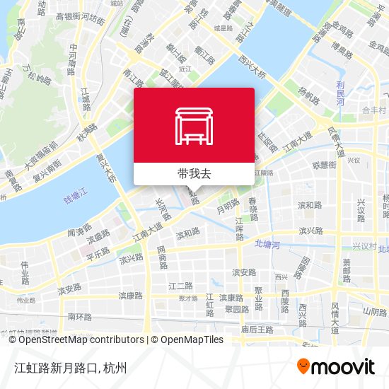 江虹路新月路口地图