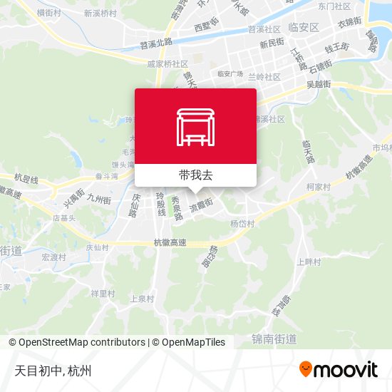 天目初中地图