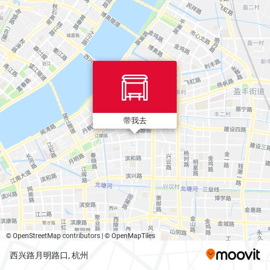 西兴路月明路口地图