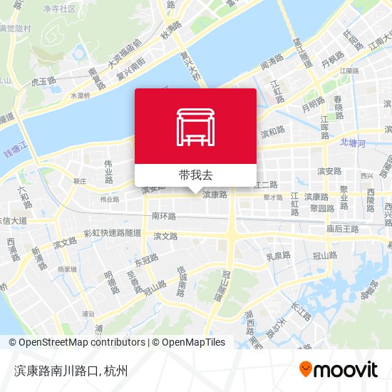 滨康路南川路口地图