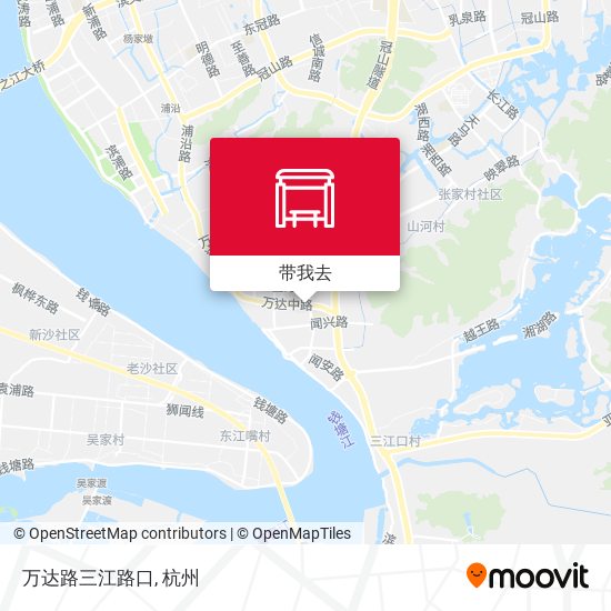 万达路三江路口地图
