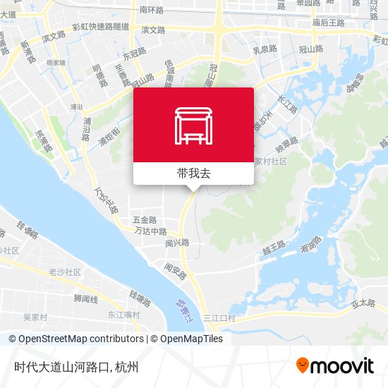 时代大道山河路口地图