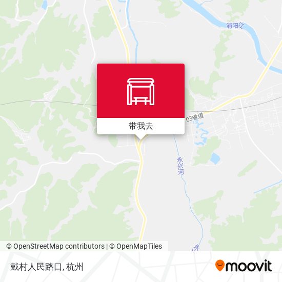 戴村人民路口地图