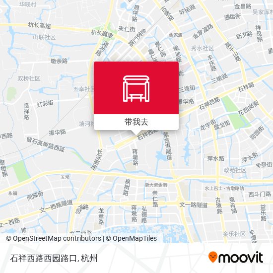 石祥西路西园路口地图