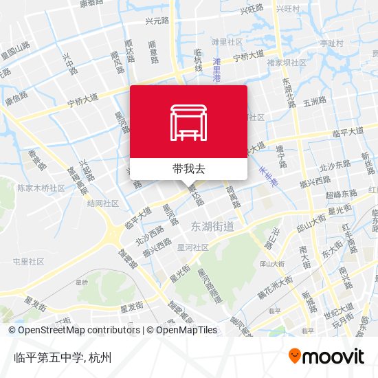 临平第五中学地图