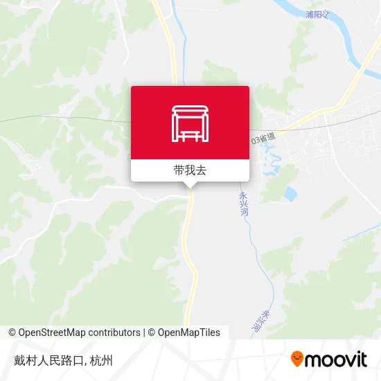 戴村人民路口地图