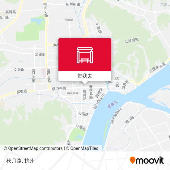 秋月路地图