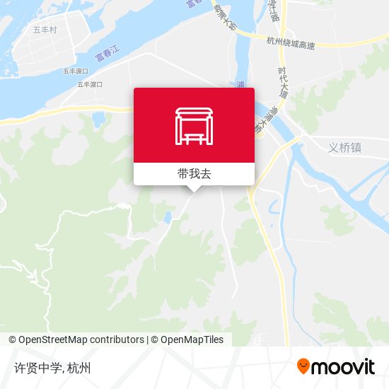 许贤中学地图