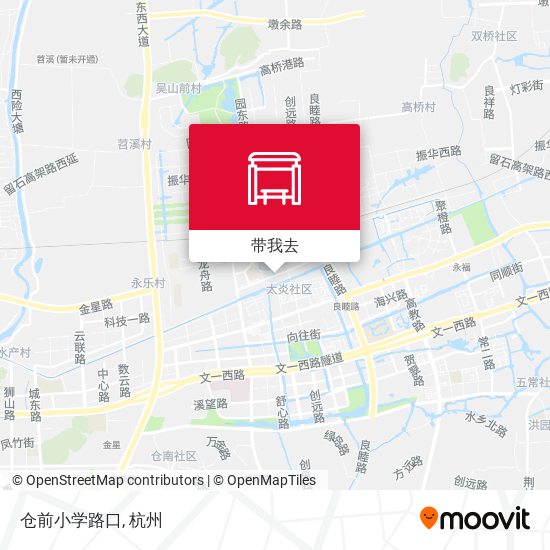 仓前小学路口地图