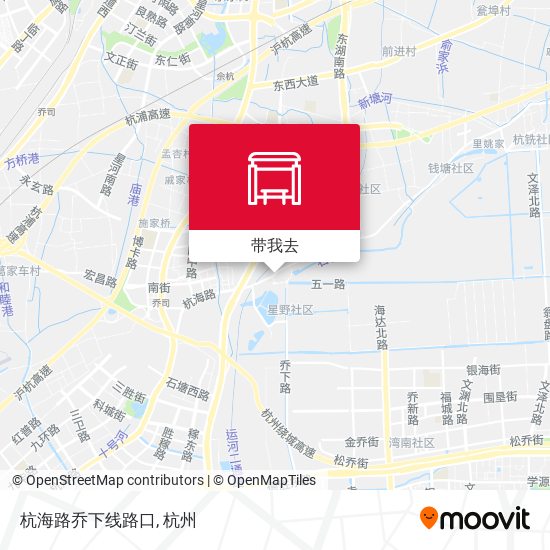 杭海路乔下线路口地图