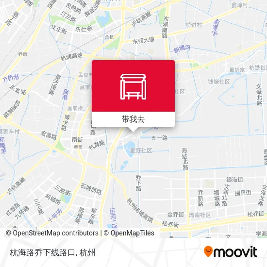 杭海路乔下线路口地图