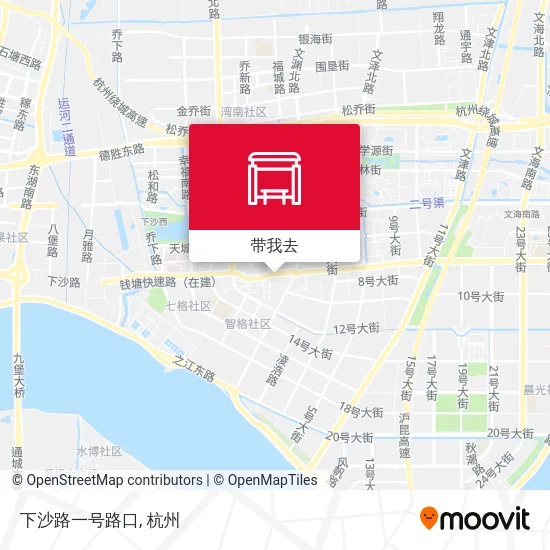 下沙路一号路口地图