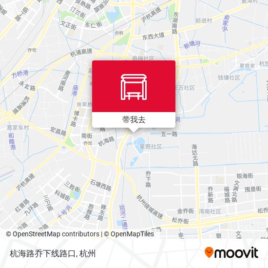 杭海路乔下线路口地图