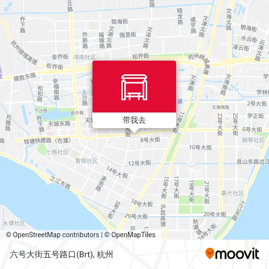 六号大街五号路口(Brt)地图