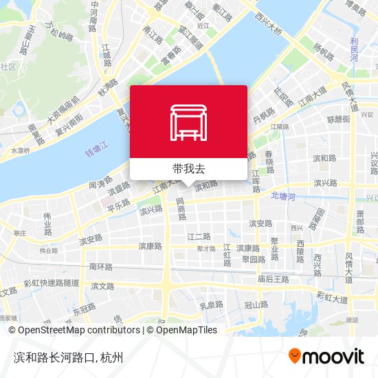 滨和路长河路口地图