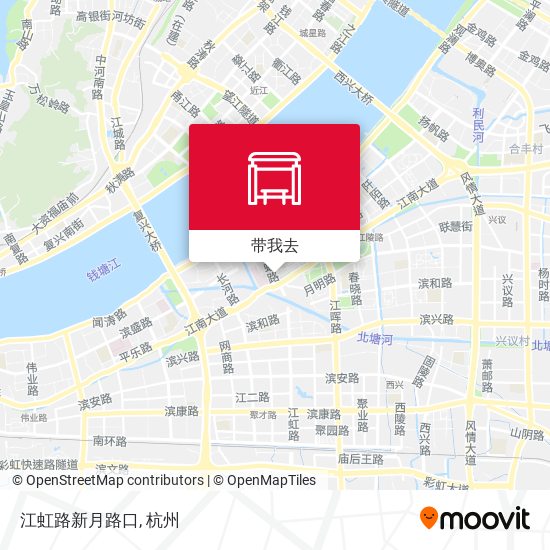 江虹路新月路口地图