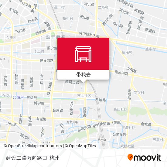 建设二路万向路口地图