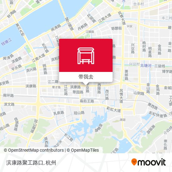 滨康路聚工路口地图