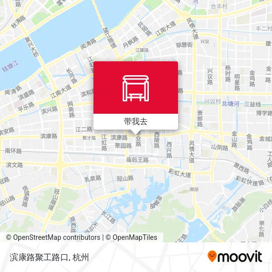 滨康路聚工路口地图