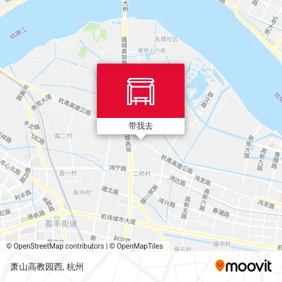萧山高教园西地图