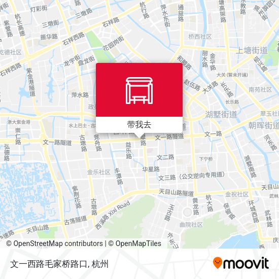 文一西路毛家桥路口地图