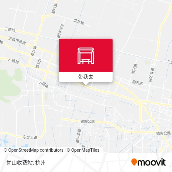 党山收费站地图