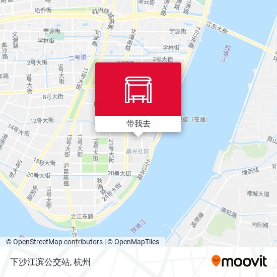 下沙江滨公交站地图