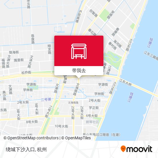 绕城下沙入口地图
