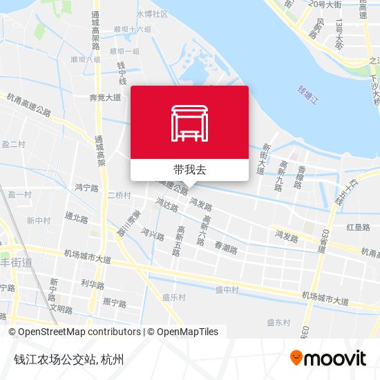 钱江农场公交站地图