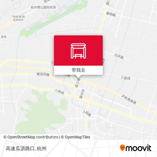 高速瓜沥路口地图