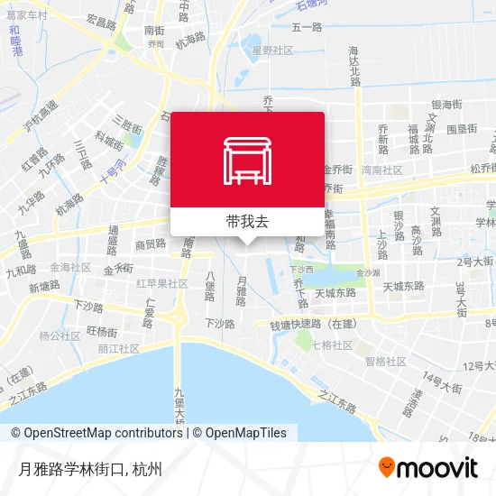 月雅路学林街口地图