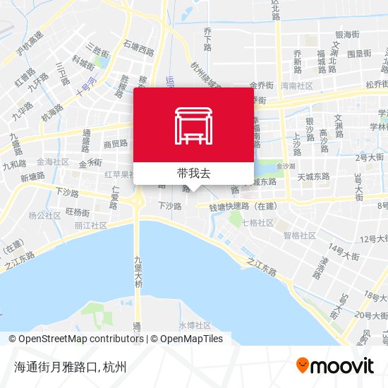 海通街月雅路口地图