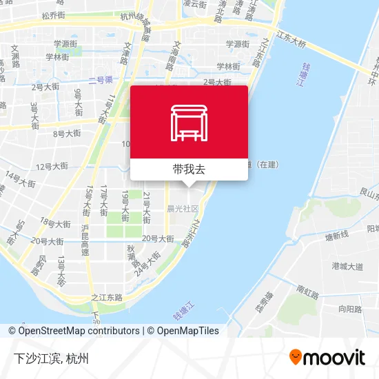 下沙江滨地图