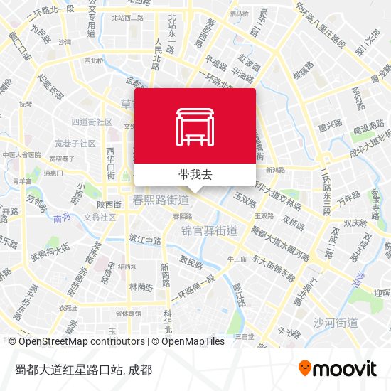 蜀都大道红星路口站地图