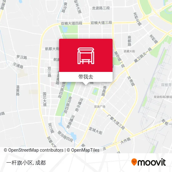 一杆旗小区地图