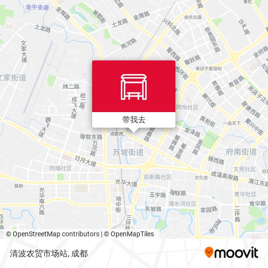 清波农贸市场站地图
