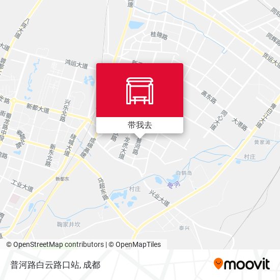 普河路白云路口站地图