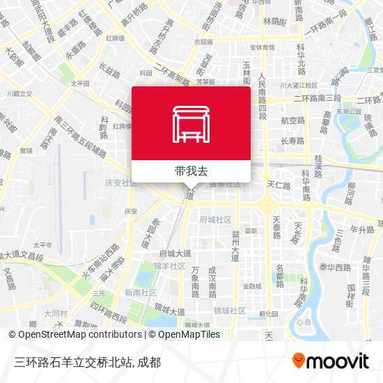 三环路石羊立交桥北站地图
