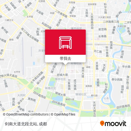 剑南大道北段北站地图