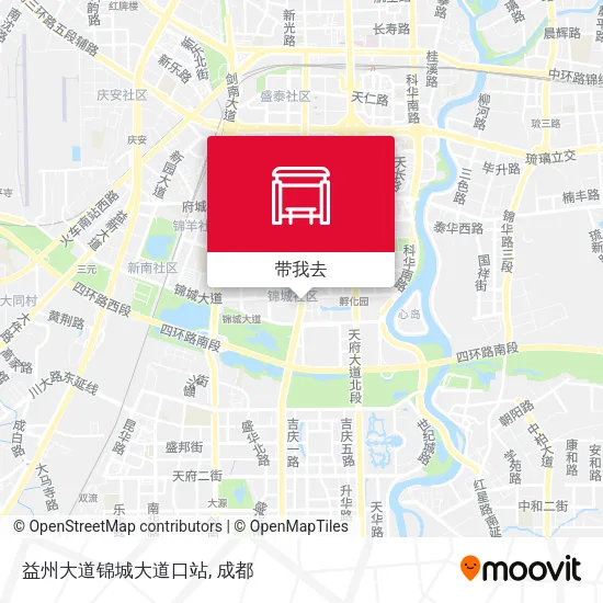 益州大道锦城大道口站地图